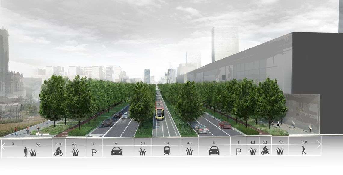 Głos mieszkańców Warszawy został uwzględniony. Główną ulicę stolicy ma zdominować zieleń