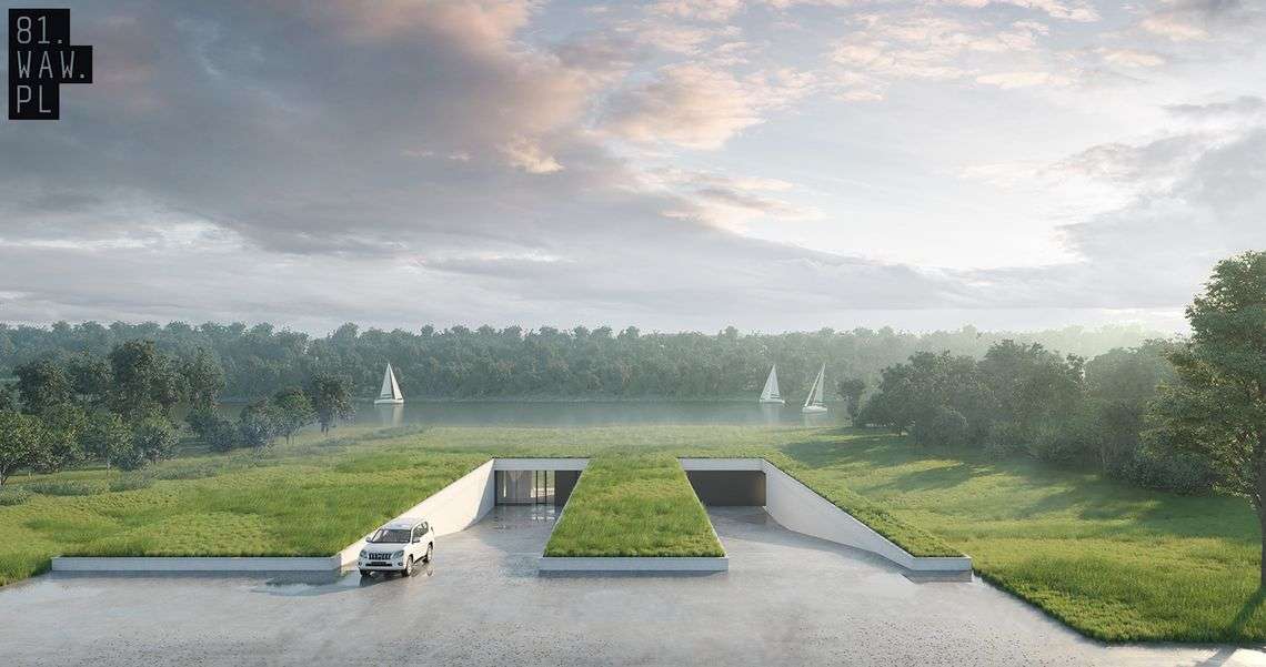 Dom ukryty na łące to niezwykły projekt warszawskiej pracowni architektonicznej