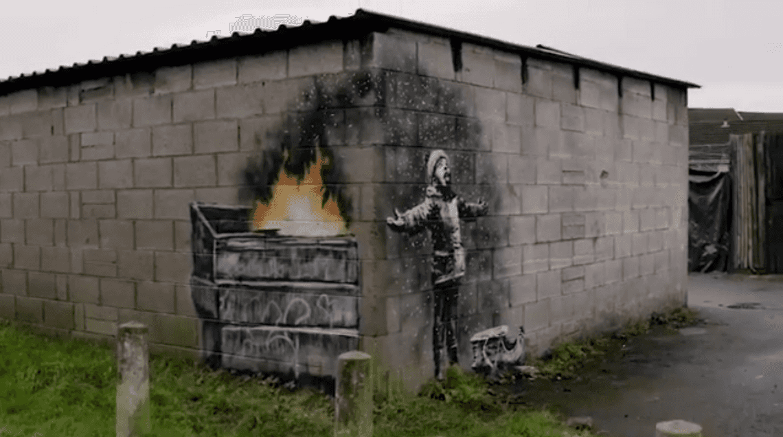 Najnowsza praca Banksy'ego sprzedana. Właściciel niepozornego garażu zarobił dużą kwotę