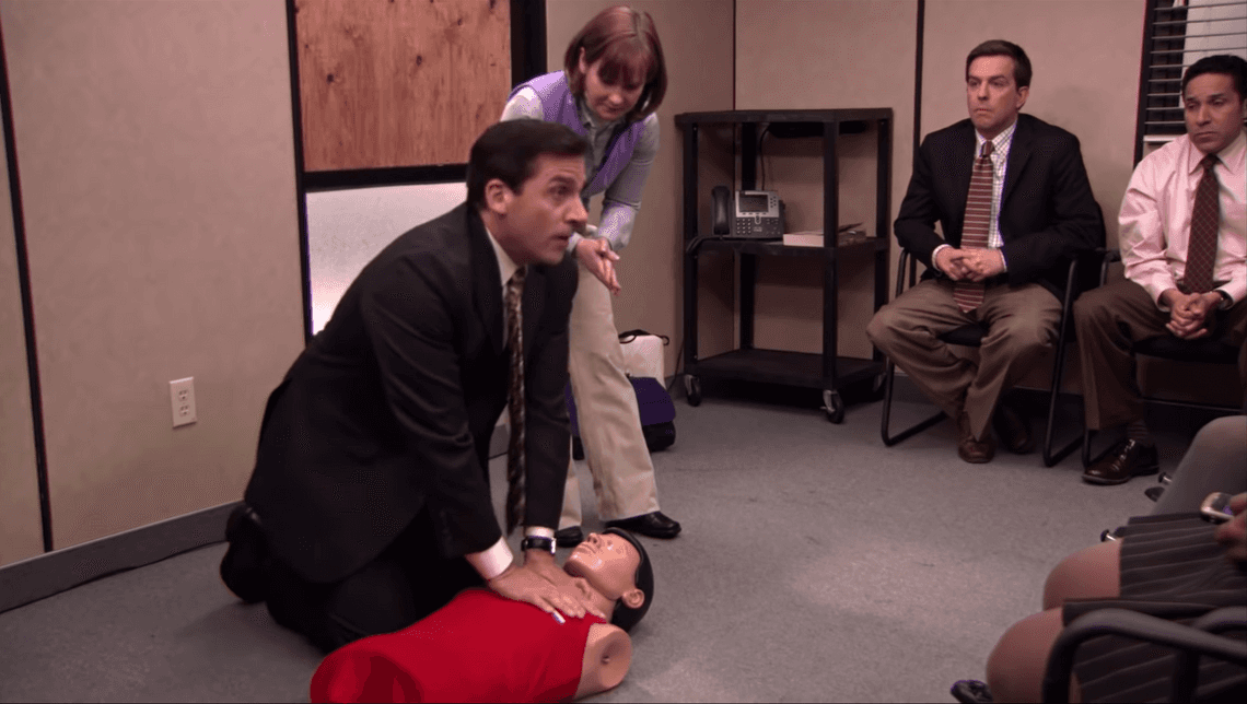 Mężczyzna uratował życie kobiecie, bo nauczył się z serialu "The Office" udzielać pierwszej pomocy