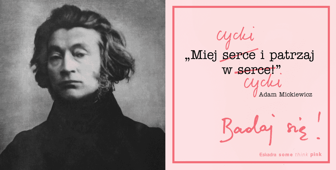 Mickiewicz, Szymborska i Szekspir zachęcają do "patrzania w cycki" w pomysłowej kampanii
