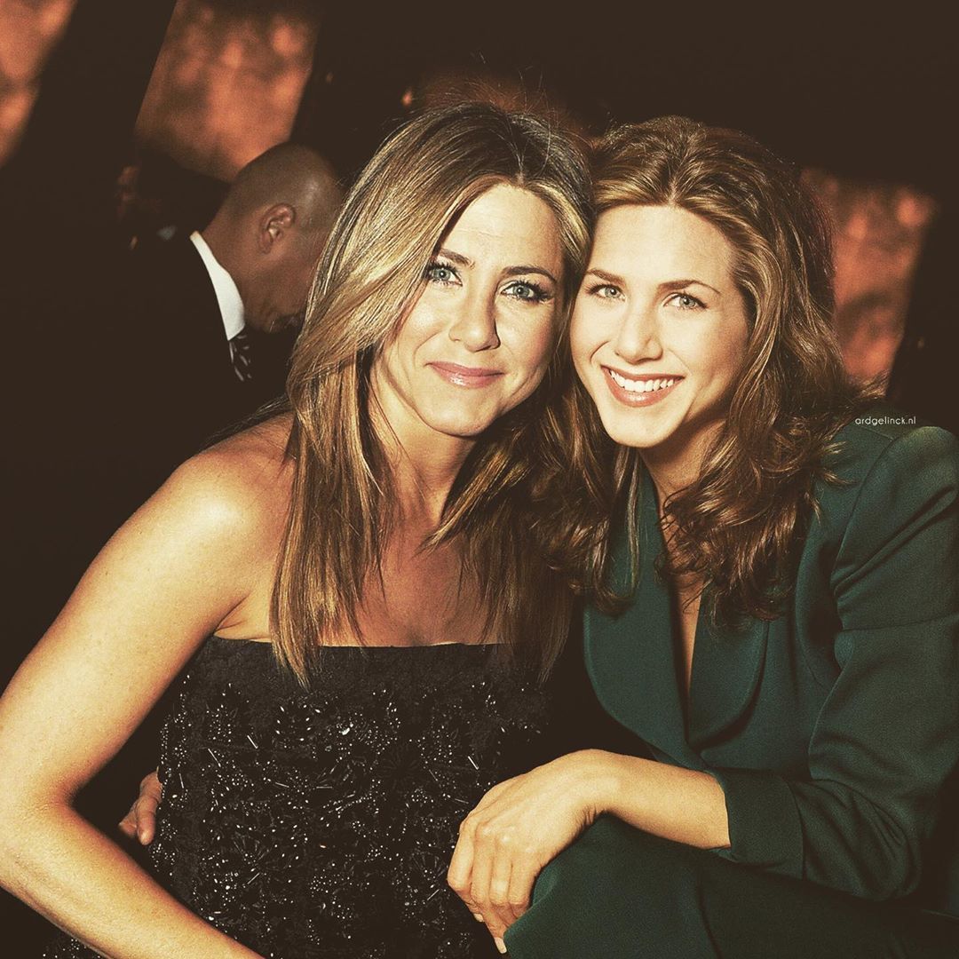 Grafik zestawił stare i nowe zdjęcia gwiazd w efektownych fotomontażach