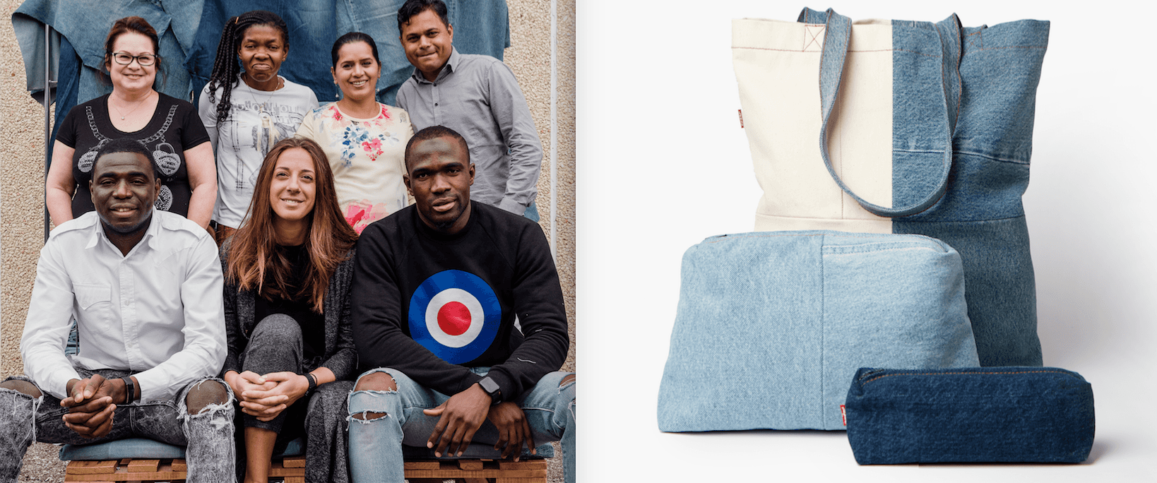 LEVI’S prezentuje kolekcję akcesoriów uszytą przez uchodźców z dżinsu z recyklingu