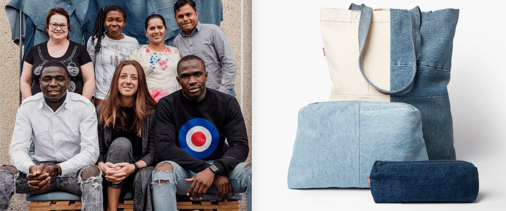 LEVI’S prezentuje kolekcję akcesoriów uszytą przez uchodźców z dżinsu z recyklingu