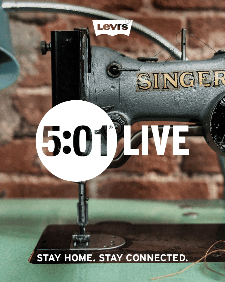 W ramach akcji 5:01 Levi's uczy DIY! A poza tym organizuje koncerty, spotkania i warsztaty online