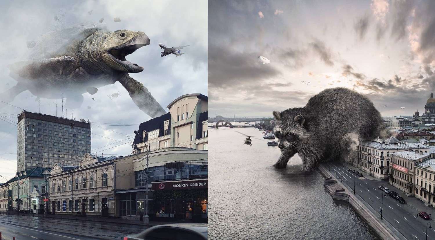 W przeróbkach rosyjskiego artysty świat należy do zwierząt