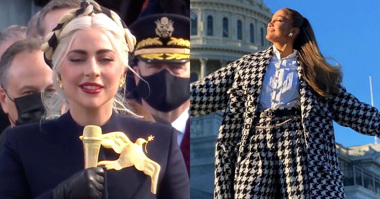 Zaprzysiężenie Bidena. Lady Gaga niczym Katniss Everdeen i J.Lo śpiewająca „Let's Get Loud"