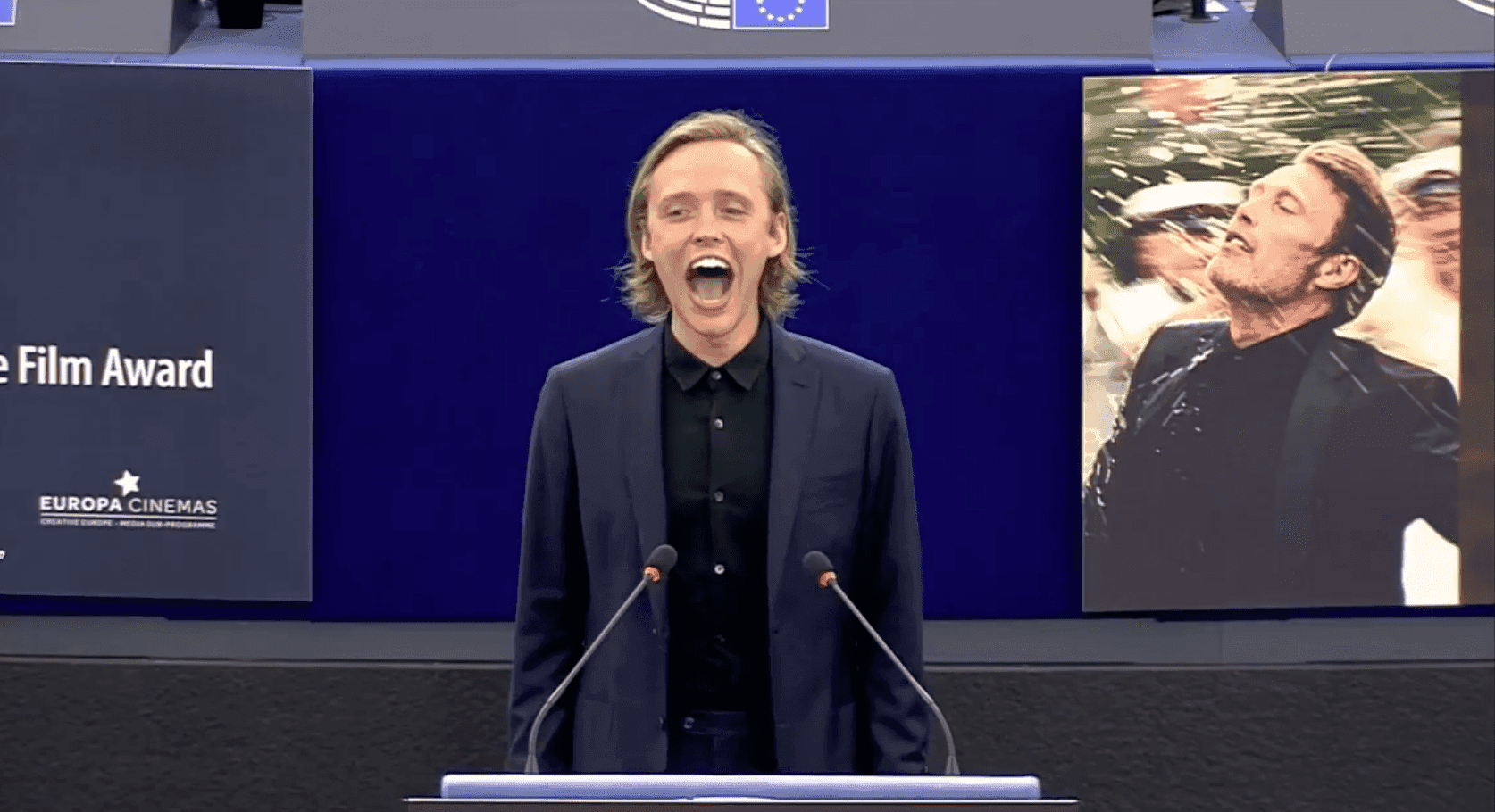 Bartosz Bielenia przez minutę krzyczał w Parlamencie. To znak solidarności z Białorusią