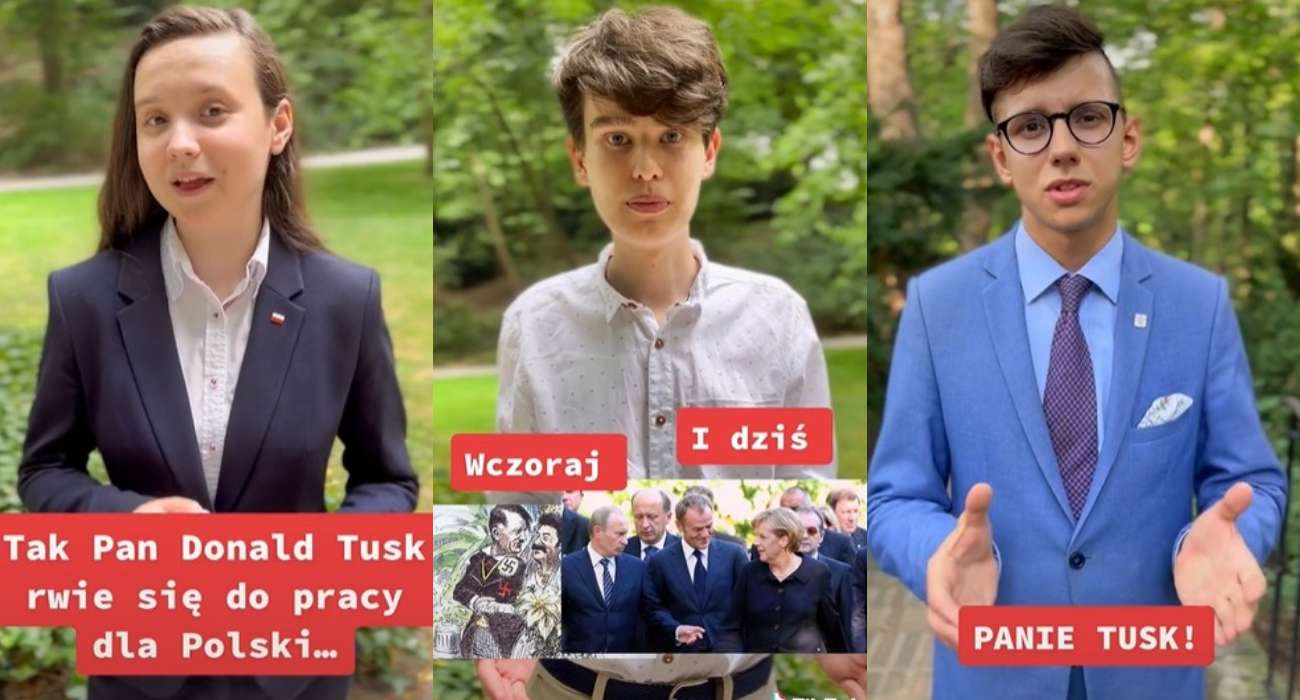 Nastolatki, garniturki i cringe. Kuriozalne konto na TikToku chwali PiS i krytykuje opozycję