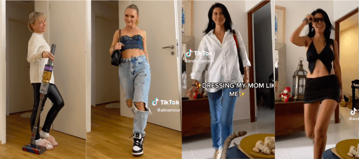 Mamy TikTokerek poddawane metamorfozom ze strony swoich córek. Internet oszalał na ich punkcie