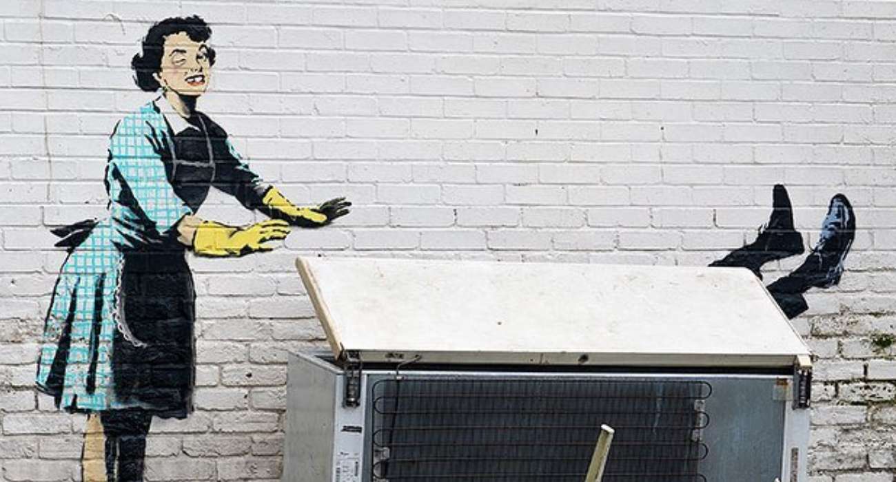 Mocny mural Banksy'ego na Walentynki. Porusza problem przemocy domowej