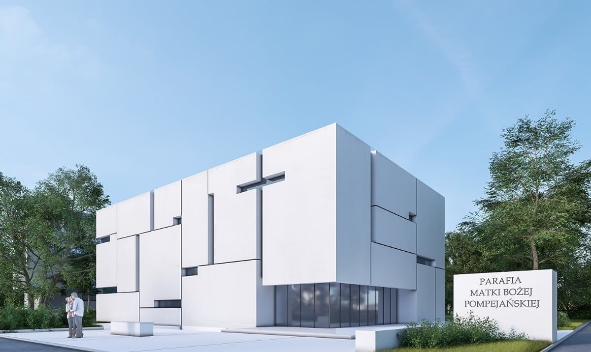 Minimalizm w kościele. Betonowa bryła reinterpretuje i modernizuje architekturę kościelną