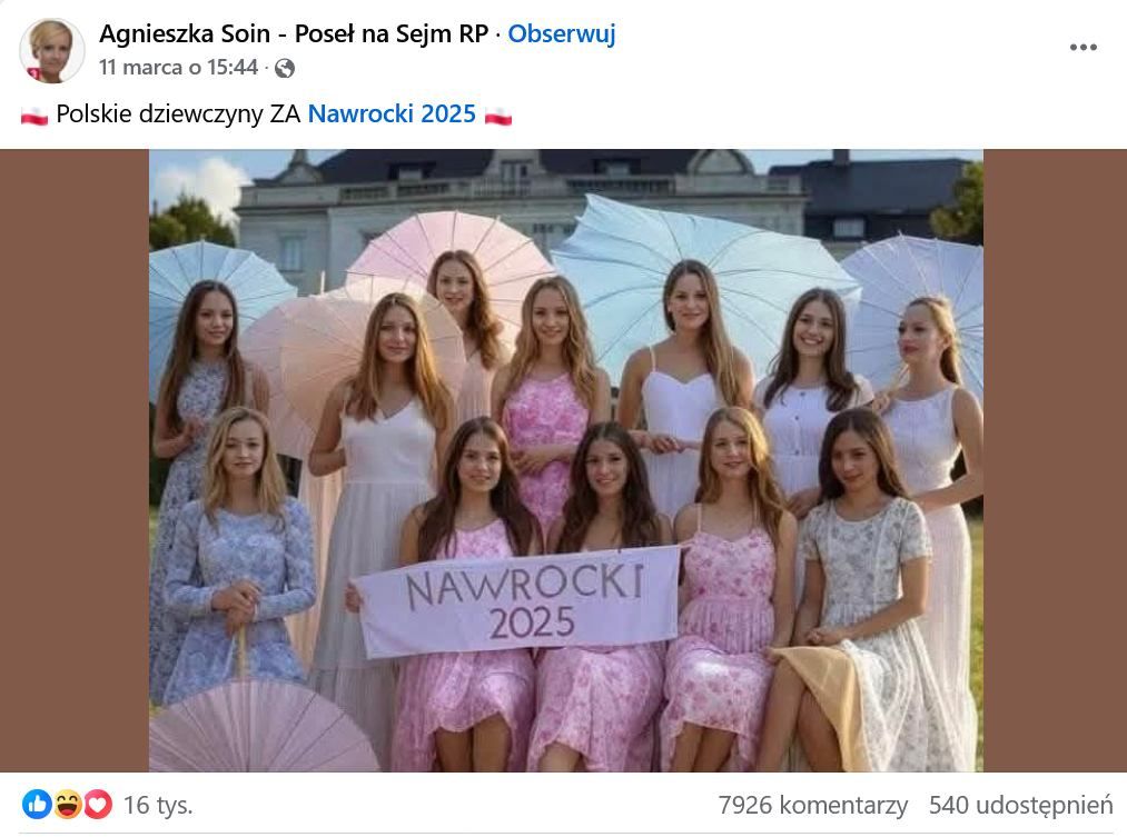 Polki wygenerowane przez AI głosują na Nawrockiego. Tego jeszcze nie było!