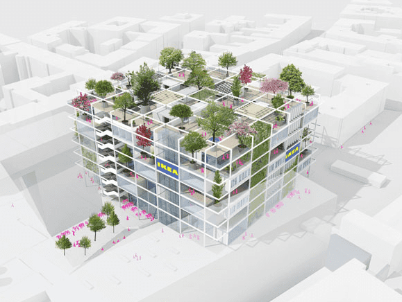 IKEA otwiera nowy sklep. Zamiast parkingu będą rośliny