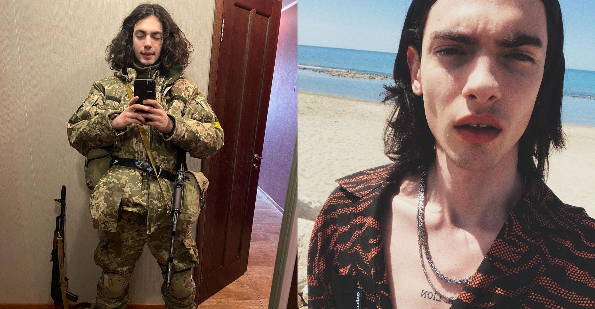 Znany na całym świecie ukraiński model też poszedł na wojnę i broni swojego kraju