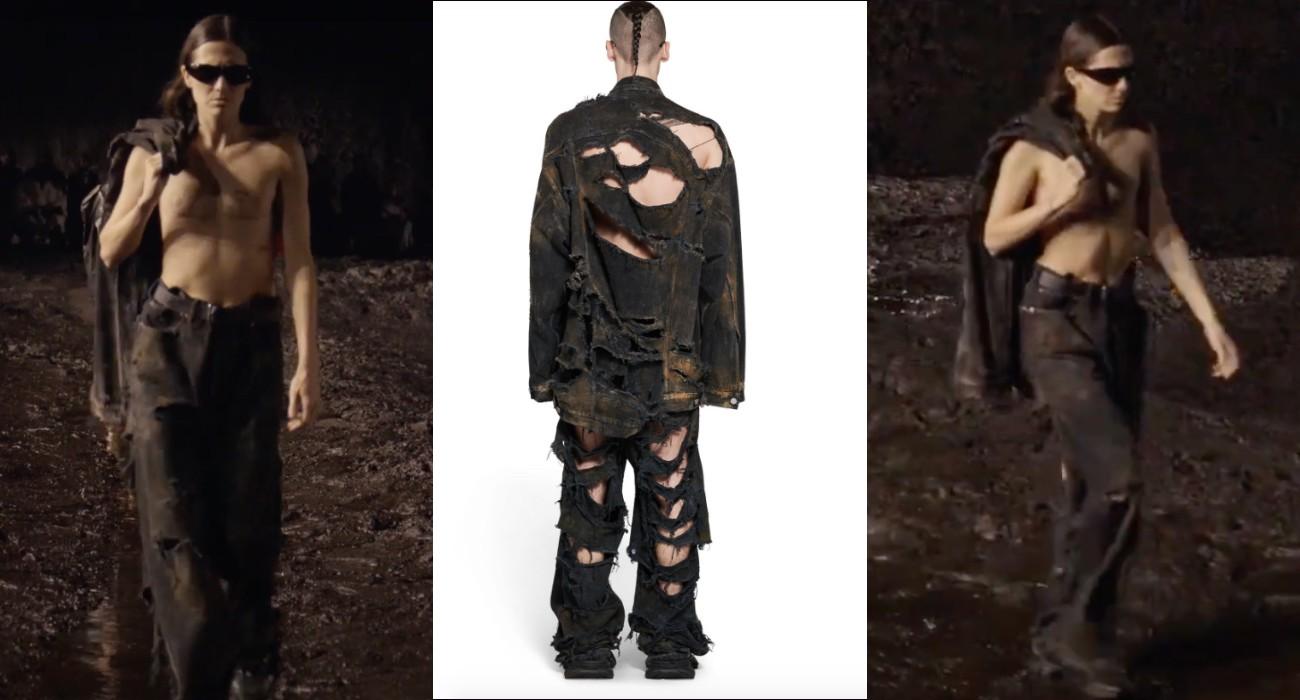Absurdalne oblicze luksusu: zniszczony, dżinsowy look Balenciagi za 25 tys. zł