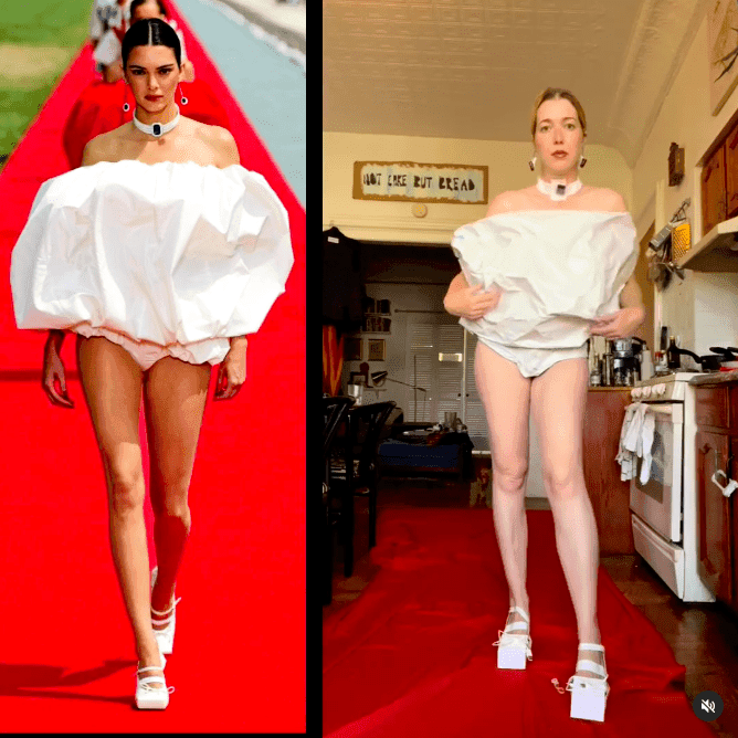 Artystka odtwarza stroje gwiazd z użyciem rzeczy codziennego użytku i jedzenia