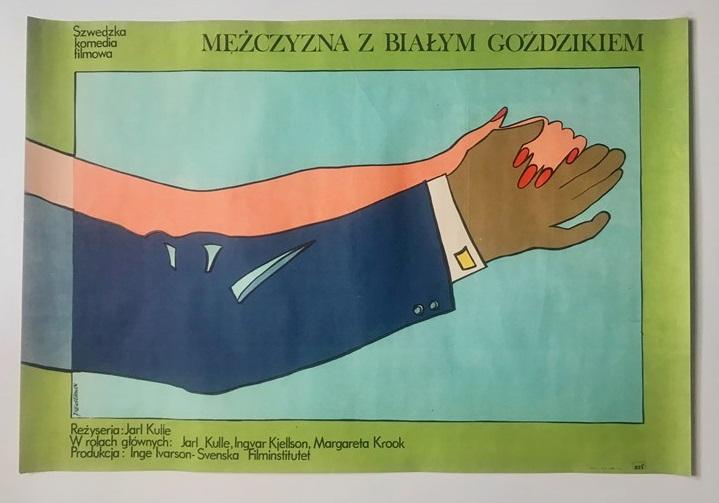 Jacek Neugebauer, plakat do filmu „Mężczyzna z białym goździkiem”, 1974 r.